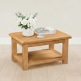 Salisbury Premium Small Coffee Table - with Shelf - Oak