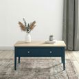 Marlow Coffee Table - 2 Drawer - Blue