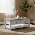 Modern Storage Coffee Table - Grey Painted