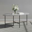 Marmora Coffee Table - Oval - Grey Marble
