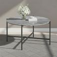 Marmora Coffee Table - Round - Grey Marble