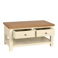 Lundy Coffee Table - 2 Drawer - Ivory Painted