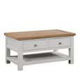 Lundy Coffee Table - 2 Drawer - Grey Painted