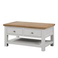 Lundy Coffee Table - 2 Drawer - Grey Painted