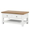 Lundy Coffee Table - 2 Drawer - White Painted