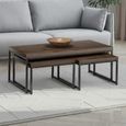 Brooklyn Nest of Coffee Tables - Dark Oak