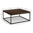 Brooklyn Coffee Table - 90cm - Square - Dark Oak