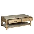 Langley Coffee Table - 2 Drawer - Reclaimed Pine