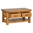 Somer Coffee Table - 2 Drawer - Oak