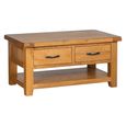 Somer Coffee Table - 2 Drawer - Oak
