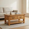 Somer Coffee Table - 2 Drawer - Oak