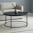 Buxton Coffee Table - Round - Grey Marble