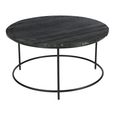 Buxton Coffee Table - Round - Grey Marble