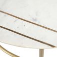 Buxton Coffee Table - Round - White Marble and Gold
