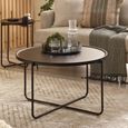 Sagrada Coffee Table Set - Round - Black Metal