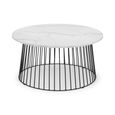 Broadway Coffee Table - Round - White Marble Effect