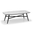 Caruso Coffee Table - 130cm - White Marble Effect