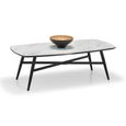 Caruso Coffee Table - 130cm - White Marble Effect