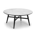 Firenze Coffee Table - 90cm - Round - White Marble Effect