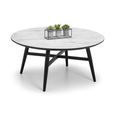 Firenze Coffee Table - 90cm - Round - White Marble Effect