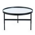 Franki Coffee Table - 70cm - Round - Black Metal