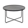 Sagrada Coffee Table Set - Round - Black Metal