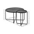 Sagrada Coffee Table Set - Round - Black Metal