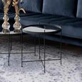 Venezia Coffee Table - Round - Black - Glass and Metal