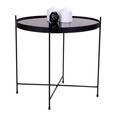 Venezia Coffee Table - Round - Black - Glass and Metal