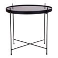 Venezia Coffee Table - Round - Black - Glass and Metal