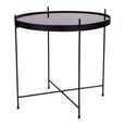 Venezia Coffee Table - Round - Black - Glass and Metal