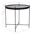 Venezia Coffee Table - Round - Black - Glass and Metal