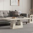 Milan Travertine Beige Engineered Marble Coffee Table