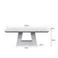 Milan White Marble Coffee Table