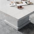 Turin Coffee Table - Square - White Marble