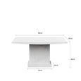 Turin Coffee Table - Square - White Marble