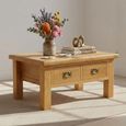 Clearance - Salisbury Premium Coffee Table - 2 Drawer - Oak - A429