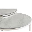 Clearance - Hanson Coffee Table - Set of 2 - Round - Sintered Stone and Chrome - A452