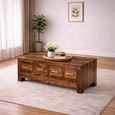 Cube Sheesham 8 Drawer Coffee Table