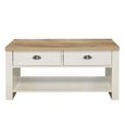 Clearance - Highgate Coffee Table - 2 Drawer - Cream Painted - FSS16583