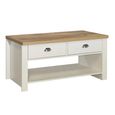 Clearance - Highgate Coffee Table - 2 Drawer - Cream Painted - FSS16583