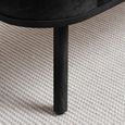 Noah Coffee Table - 110cm - Black and Rattan