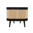 Noah Coffee Table - 110cm - Black and Rattan