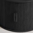 Axel Coffee Table - Round - 2 Door - Black Fluted