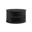 Axel Coffee Table - Round - 2 Door - Black Fluted