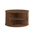 Axel Coffee Table - Round - 2 Door - Walnut Fluted