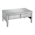 Valencia Coffee Table - 2 Drawer - Mirrored