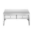 Valencia Coffee Table - 2 Drawer - Mirrored