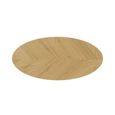 Clearance - Valencia Herringbone Oval Elip Coffee Table - Oak - FSS16976