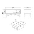 Ry Coffee Table - 1 Drawer - White